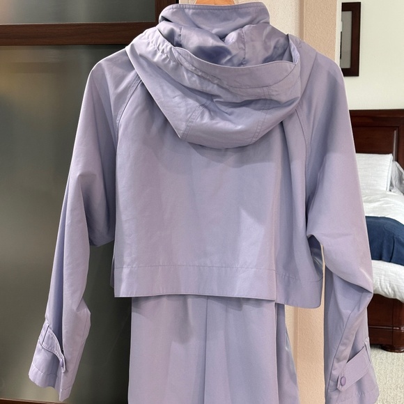 L. L. Bean Hooded Trench Raincoat - Lavender / Periwinkle Size M - Picture 6 of 11
